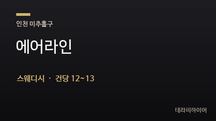 인천 미추홀구 에어라인 스웨디시 채용